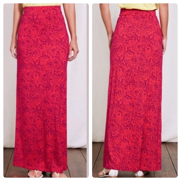 Boden Dresses & Skirts - Boden paisley maxi skirt pink red WG666 size US 14